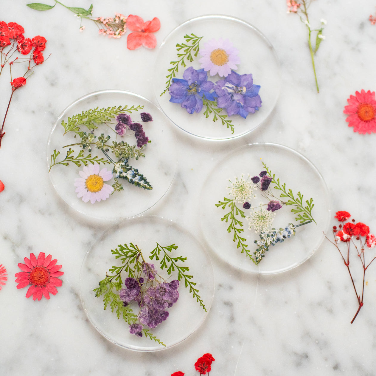 Our Guide to Resin For Beginners: Make Dried Flower Coasters
